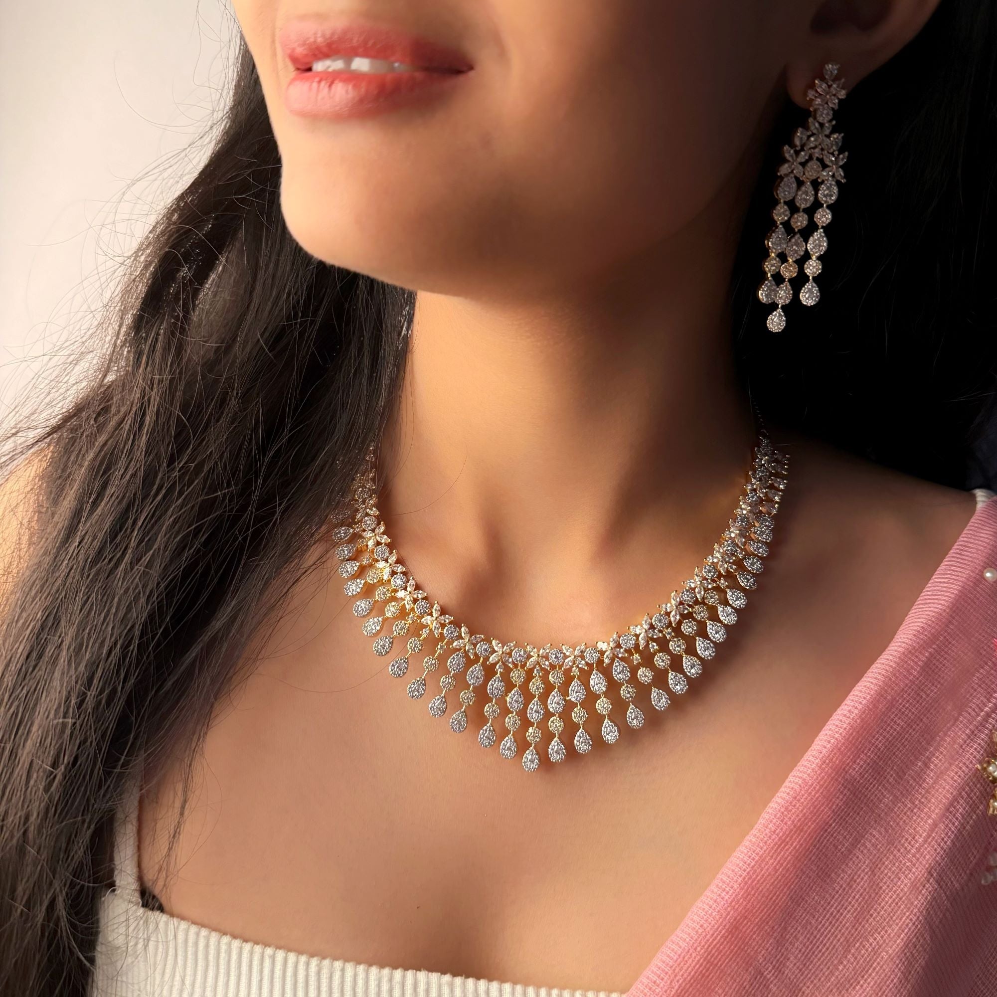 Jini CZ Designer Necklace Set