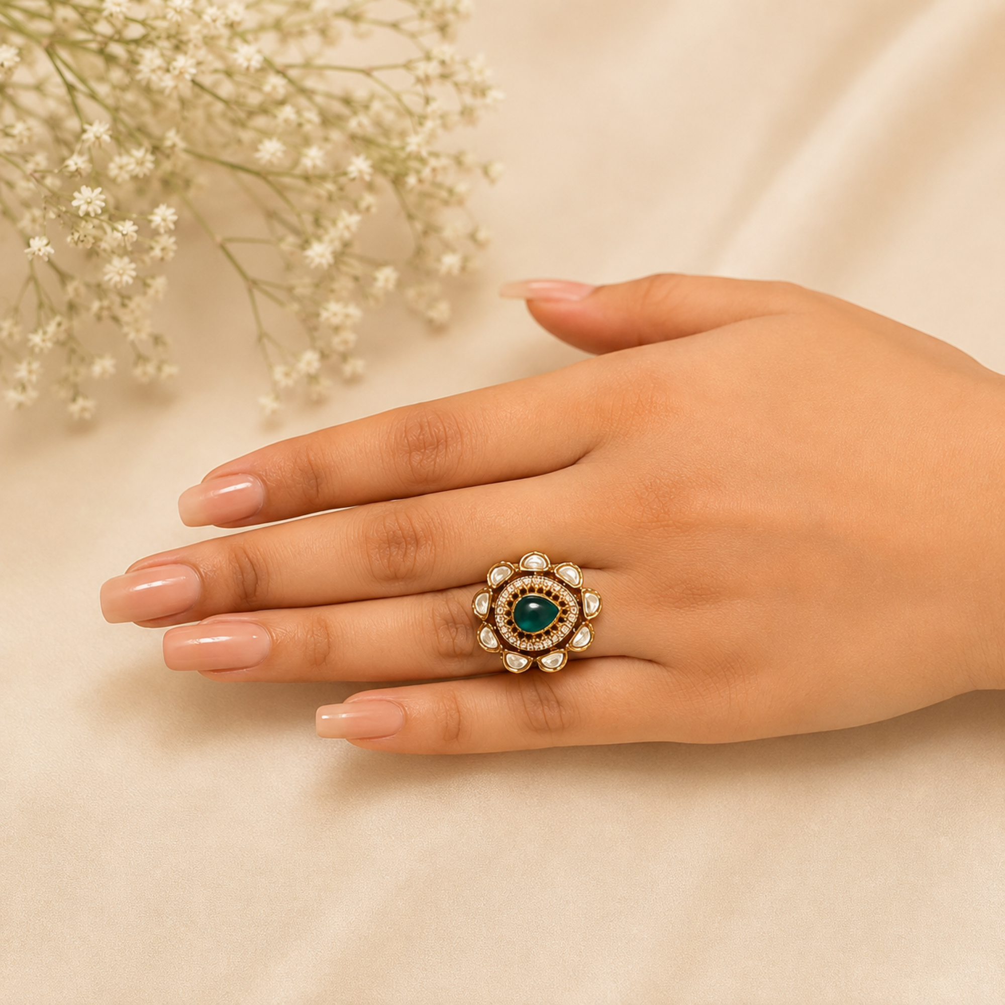 Taisha Polki Designer Ring