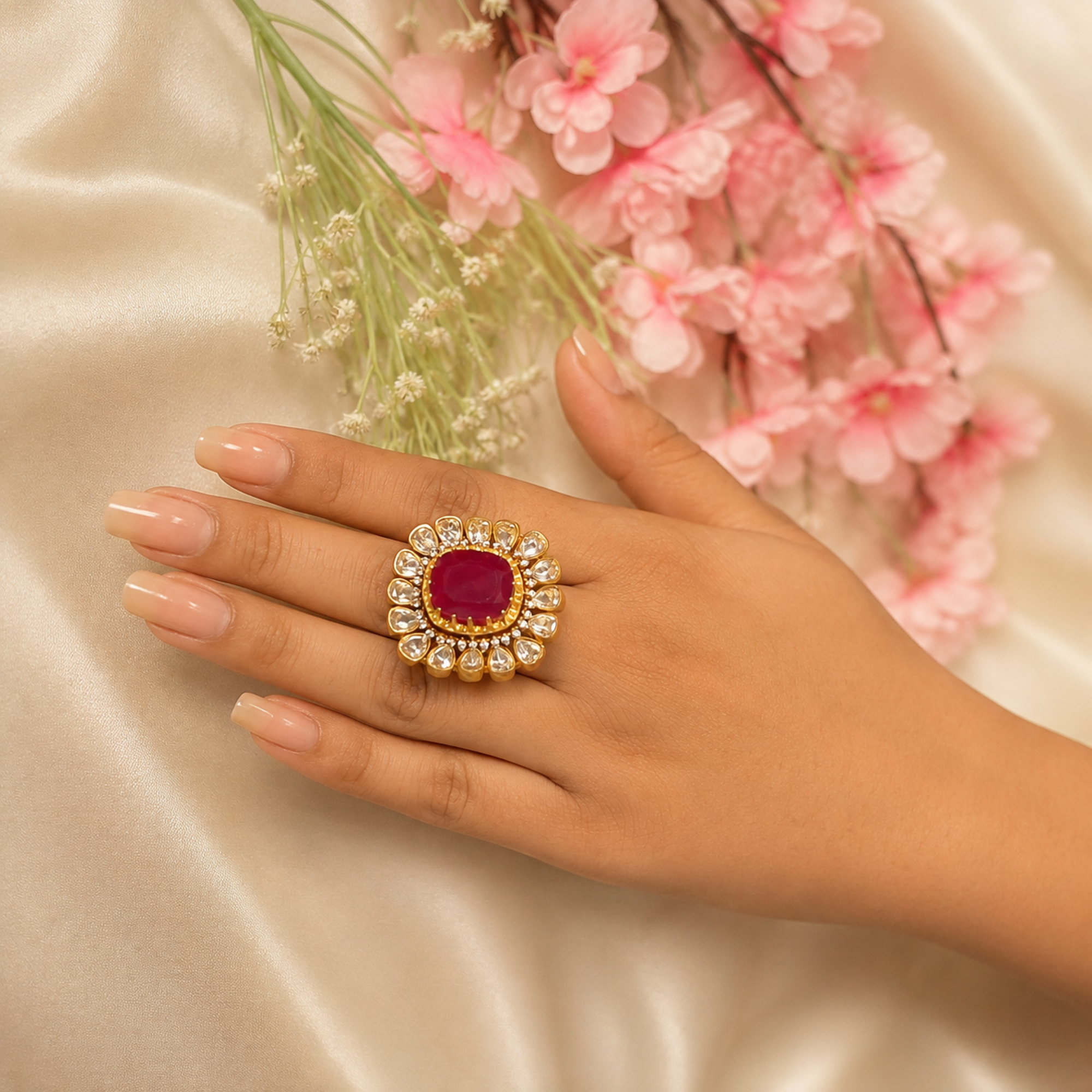 Nidhi Moissanite Designer Ring