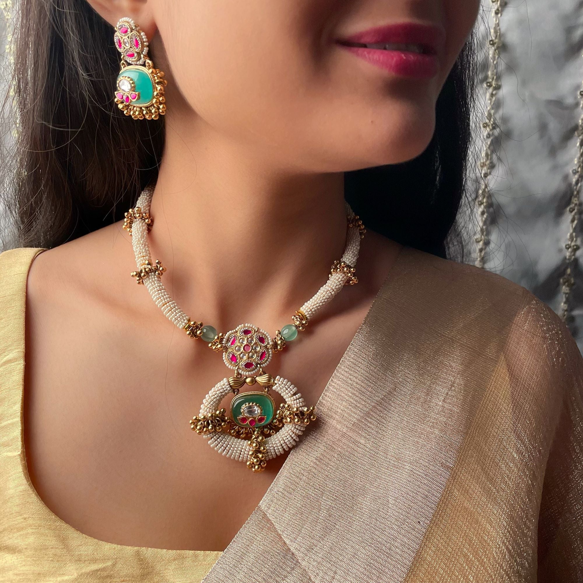 Sarita Hasli Antique Designer Necklace Set