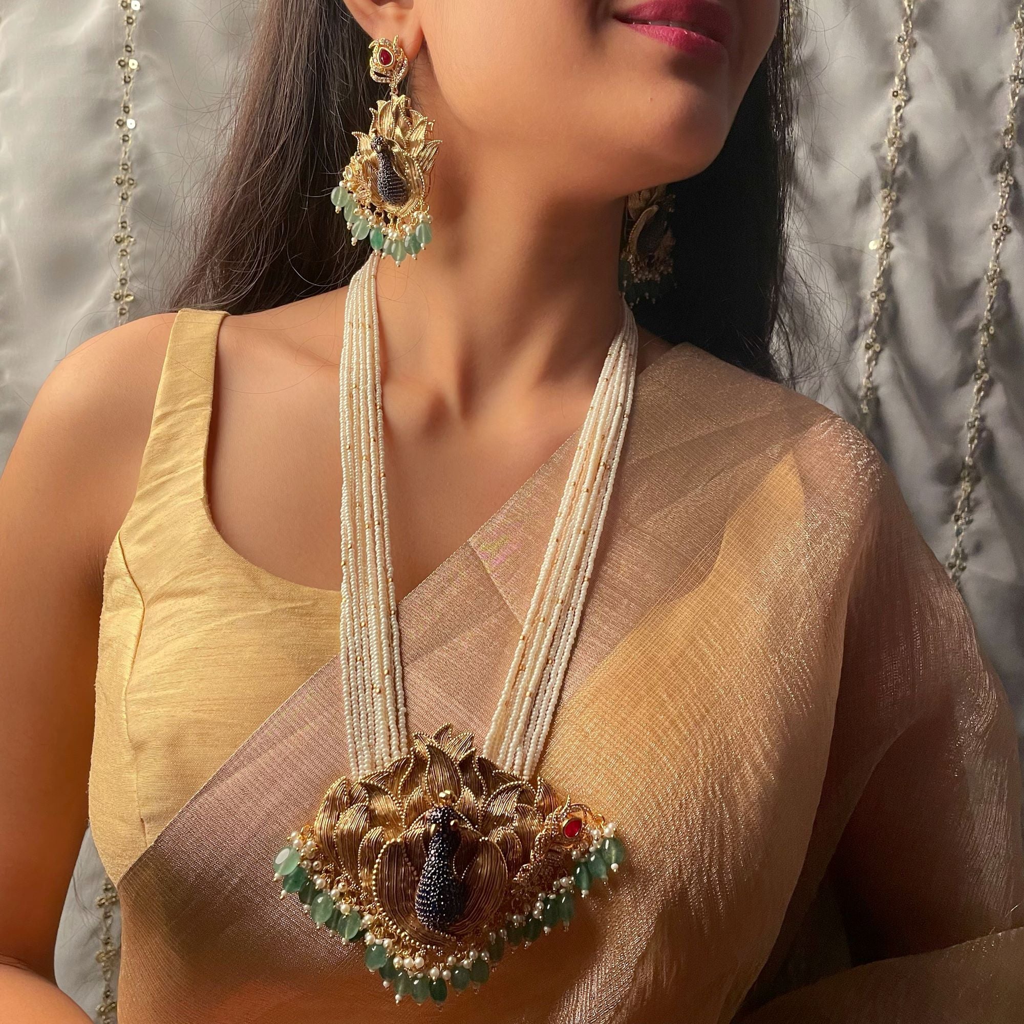 Morni Long Fusion Designer Necklace Set