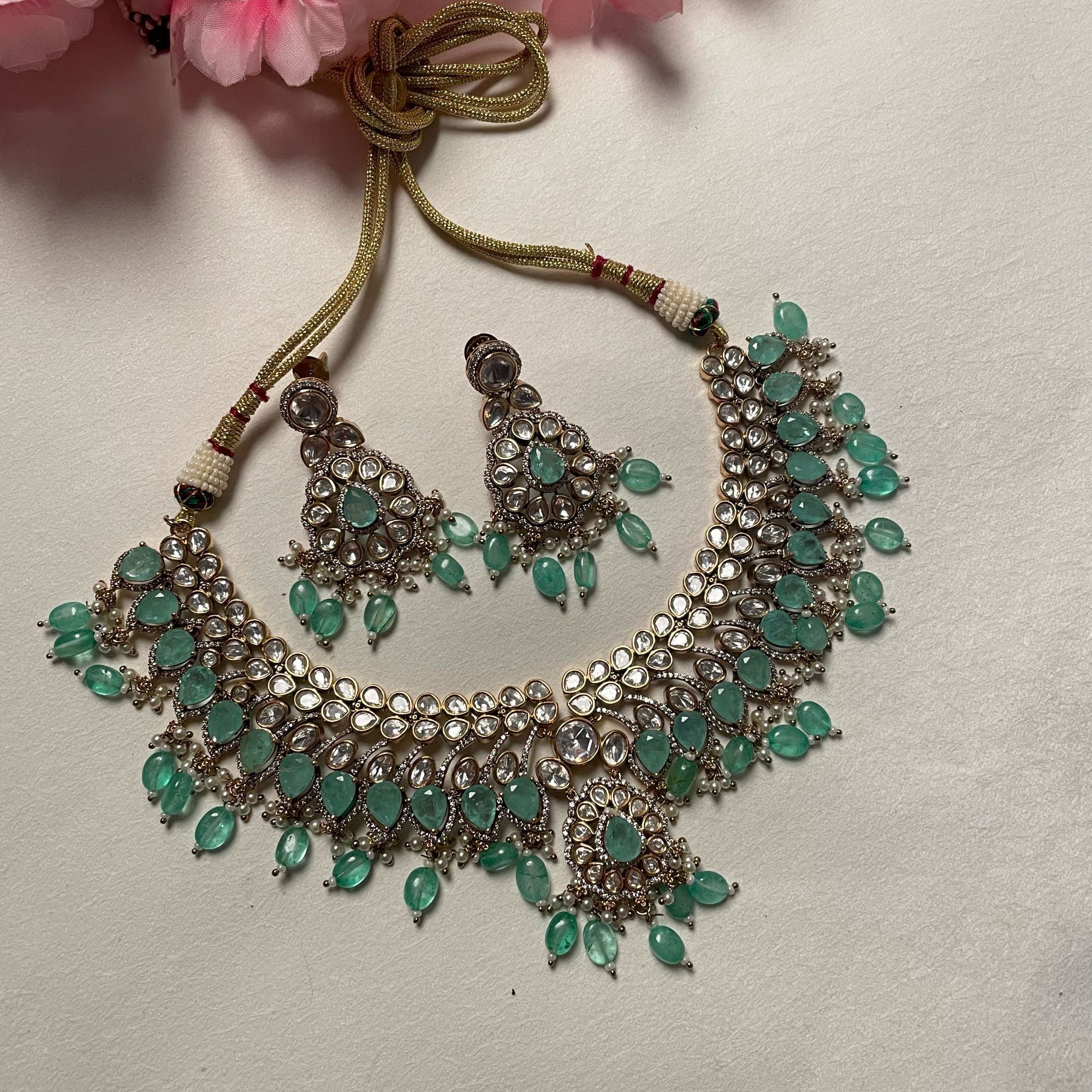 Cinra Bridal Polki Necklace Set