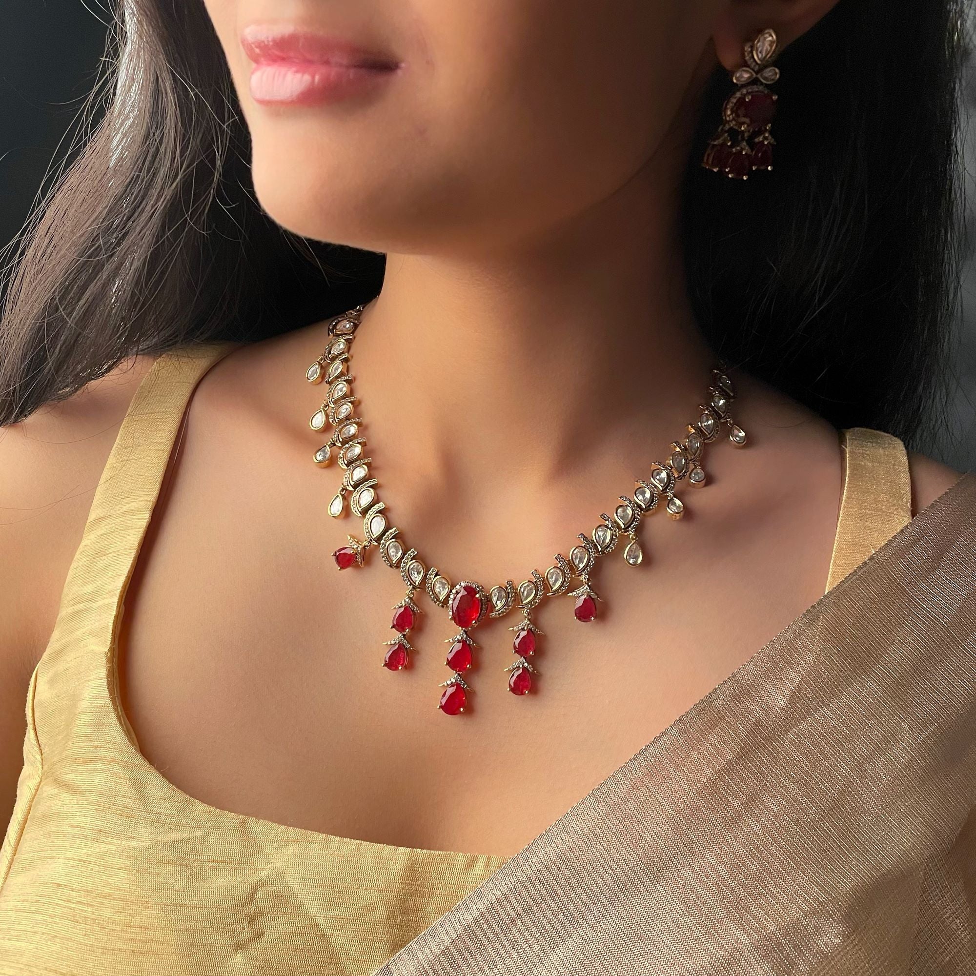 Triana Polki Designer Necklace Set