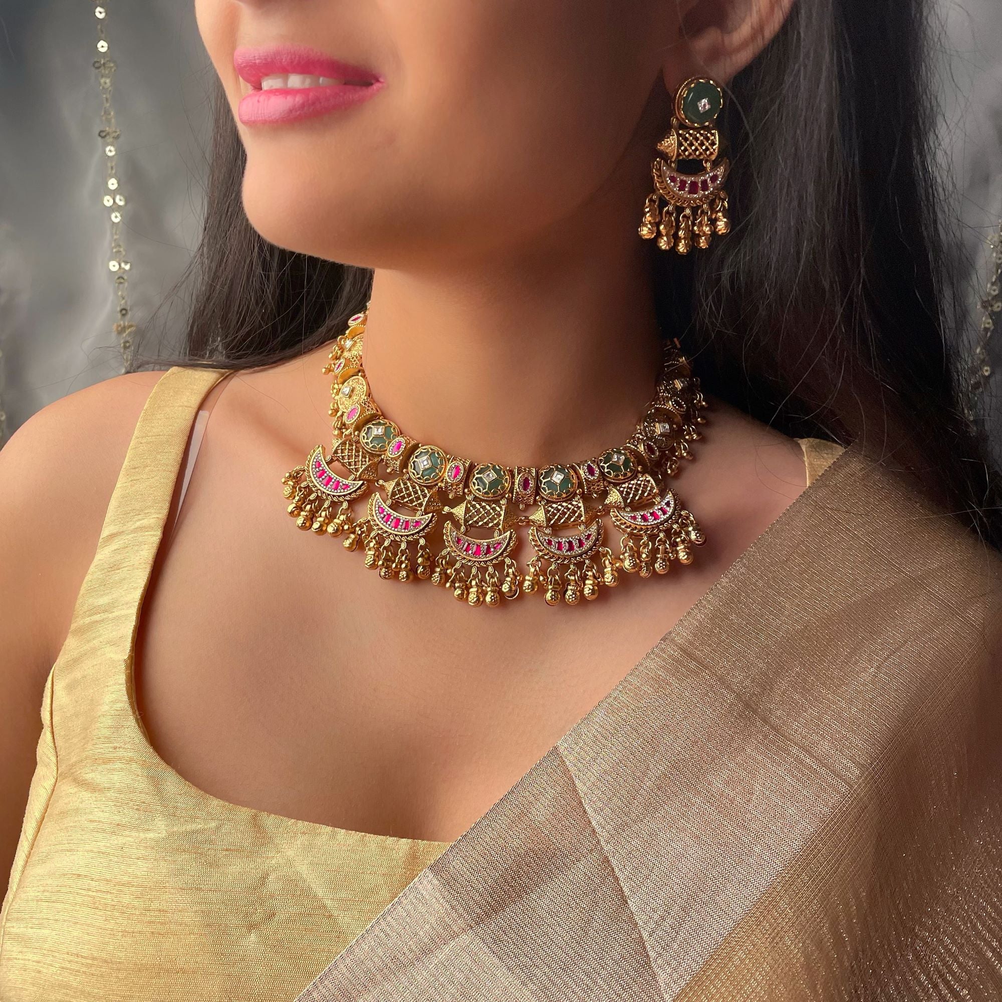 Vamya Antique Designer Necklace Set