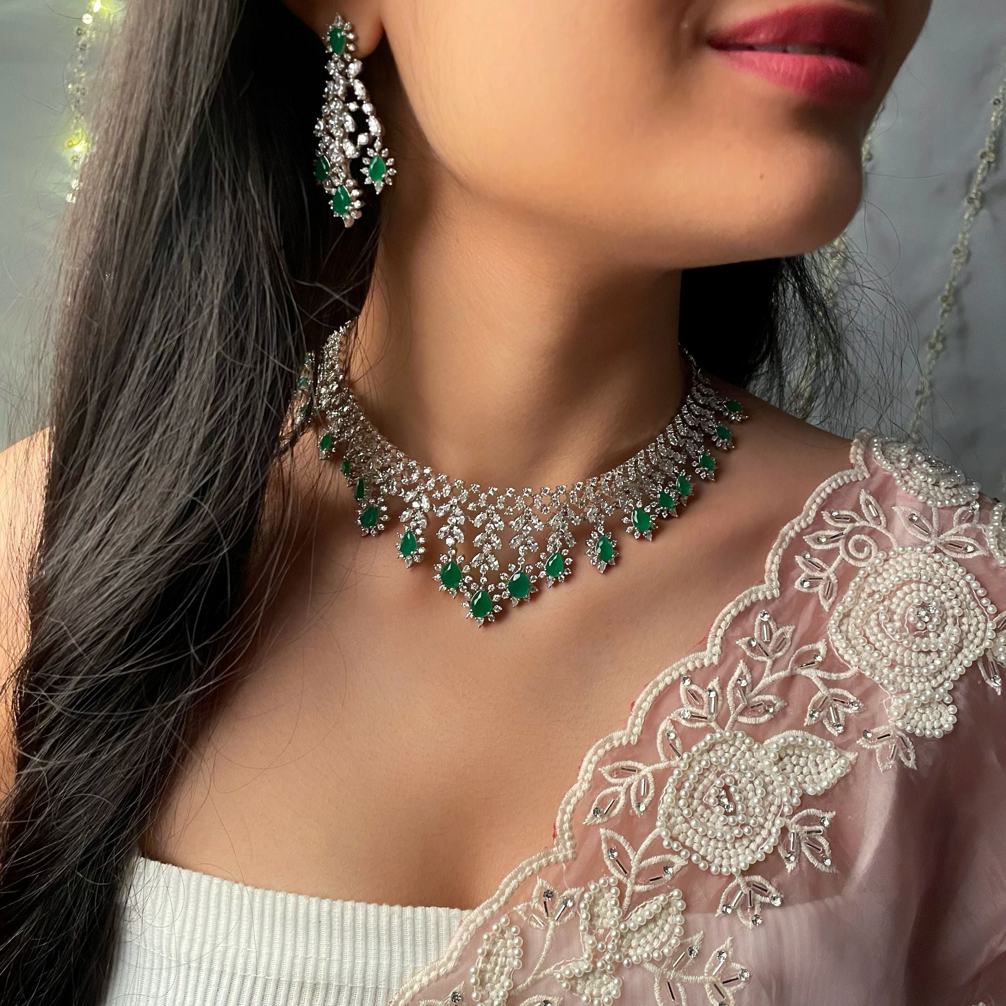 Avenley CZ Designer Necklace Set