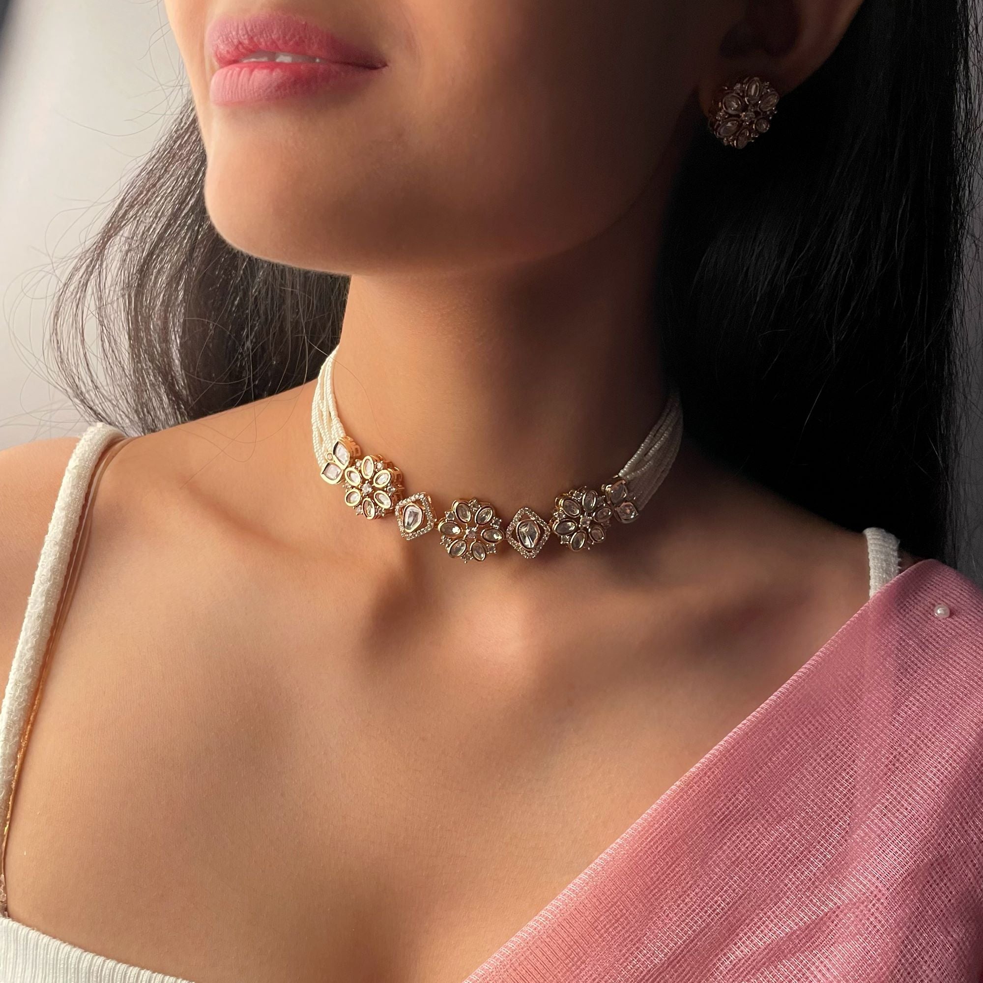 Yami Polki Pearl Choker set