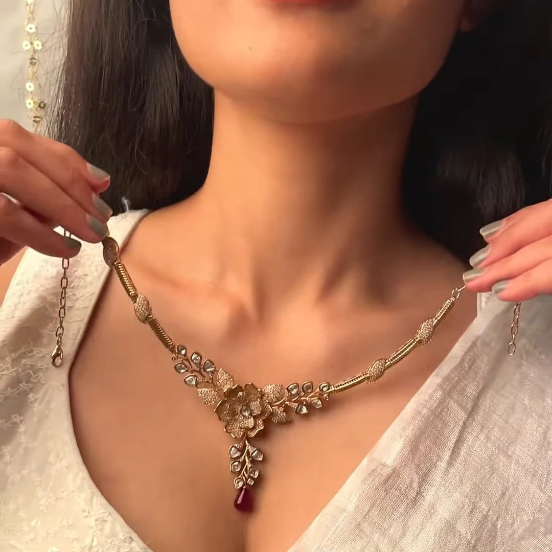 Rosie CZ Moissanite Necklace Set