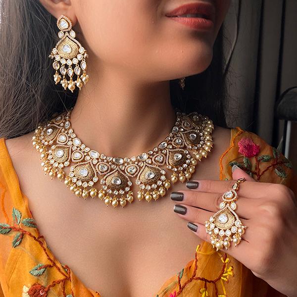 Vernika Polki Bridal Designer Necklace Set