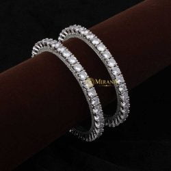 Single-Line-Solitaire-Look-Bangle-Pair