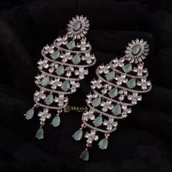 MJER21E0103-1-Super-Sparkly-Long-Earrings-Rose-Gold-Mint-Green-Color-Look-1.jpg