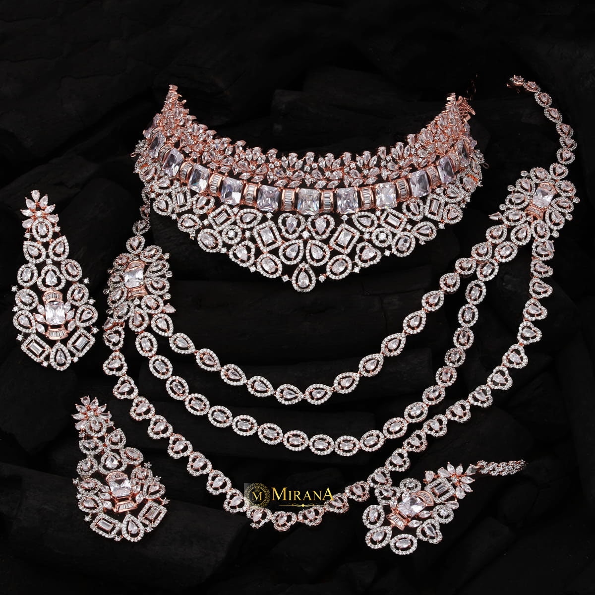 DREAMJWELL - Beautiful Gold Silver Tone Premium Quality Bridal Necklac –  dreamjwell