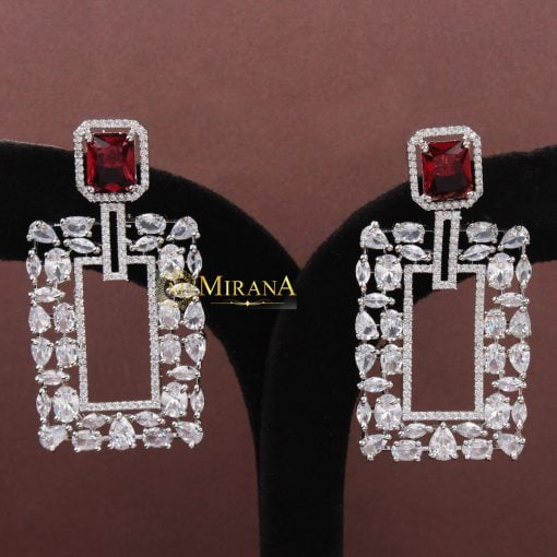 MJER21E273-1-Jacqueline-Colored-Trendy-Earrings-Silver-Red-Color-Look-1.jpg