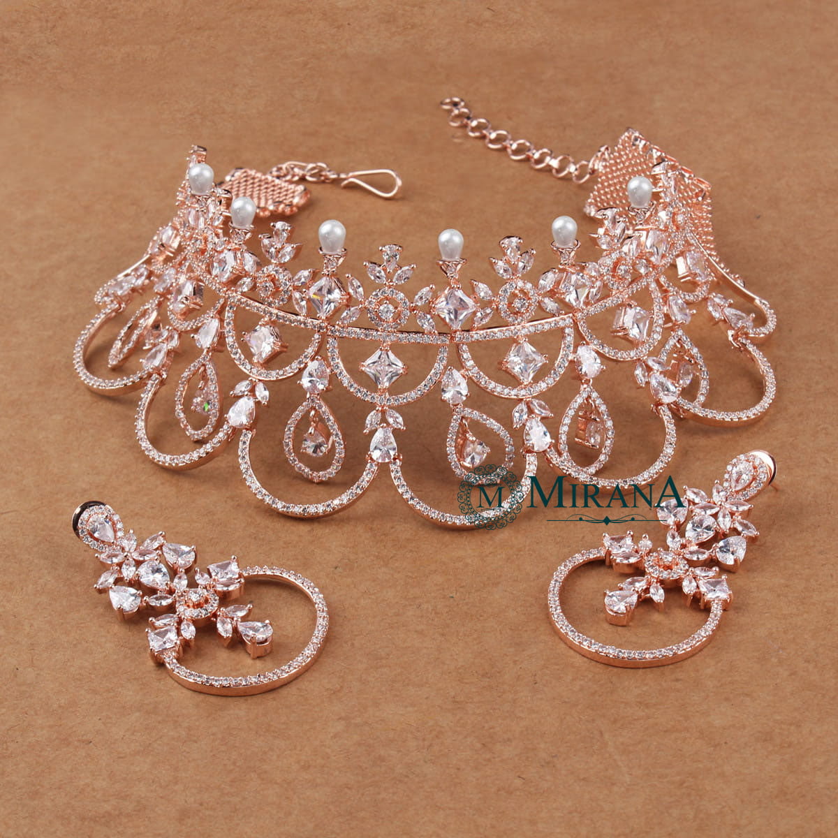 Vintage Pearl Drop Choker Necklace Set – Zayn