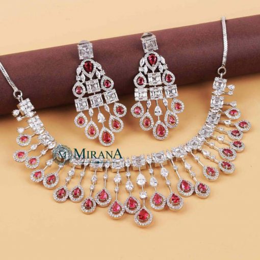 MJNK21N329-1-Waterfall-Red-Colored-Necklace-Set-Silver-Look-3.jpg