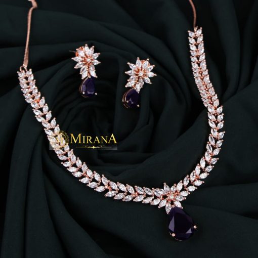 MJNK21N396-1-Diana-Blue-Colored-V-Line-Necklace-Set-Rose-Gold-Look-5.jpg