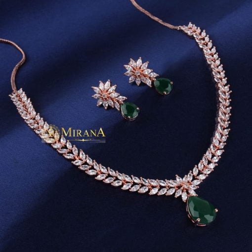 MJNK21N343-1-Diana-Green-Colored-V-Line-Necklace-Set-Rose-Gold-Look-3.jpg