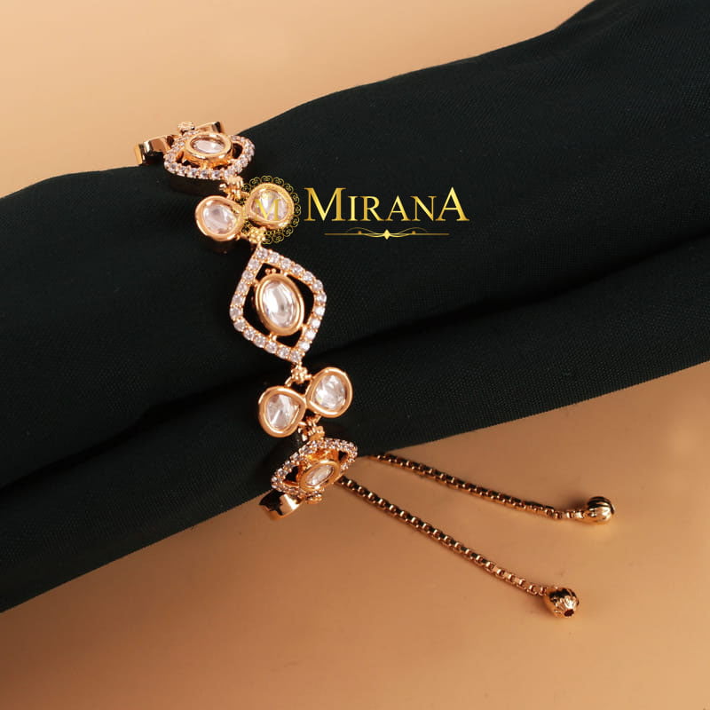 Wholesale Trendy fashion ladies party gift accessories Doublelayer winding  chain hanging crown ball stainless steel gold bracelet From malibabacom