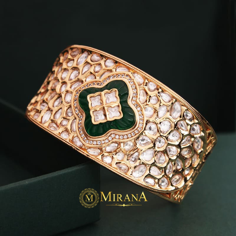 Buy One Gram Gold Bridal Gold Inspired Broad Bracelet Design for Weddin