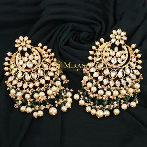 MJER21E425-1-Gargi-Kundan-Polki-Green-Colored-Earrings-Gold-Look-1.jpg