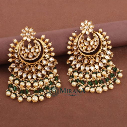 MJER21E425-1-Gargi-Kundan-Polki-Green-Colored-Earrings-Gold-Look-3.jpg