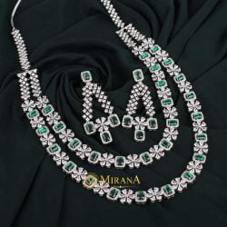 MJNK21N450-3-Cristina-Double-Layered-Green-Colored-Designer-Necklace-Set-Silver-Look-11.jpg