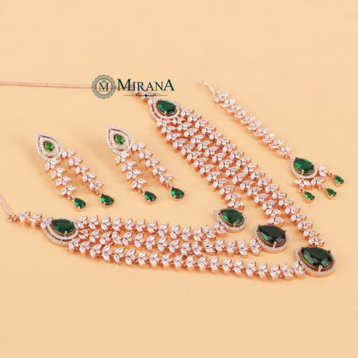 MJNK21N484-1-Diana-Green-Colored-Triple-Layered-Designer-Necklace-Set-Rose-Gold-look-4.jpg