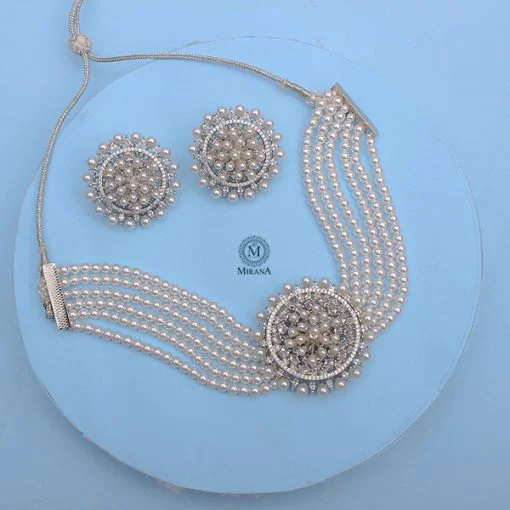 Austin Pearl Shine Choker Set - Image 7