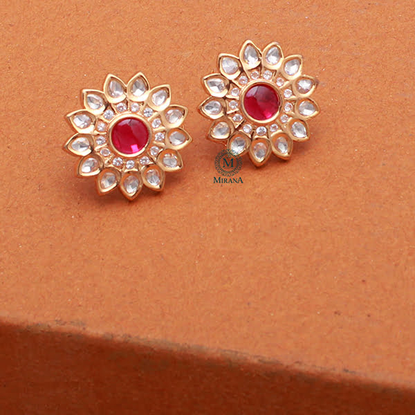 Brass Silver Designer Stud Earrings at Rs 1100/pair in Jaipur | ID:  25069414712