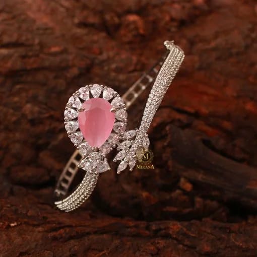 Bella Pastel Pink CZ Designer Bracelet
