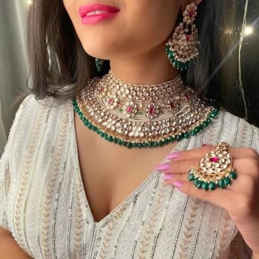 Priyashi Bridal Polki Designer Choker Set