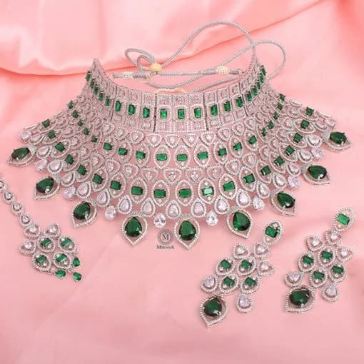 Selena Emerald Bridal Choker Set