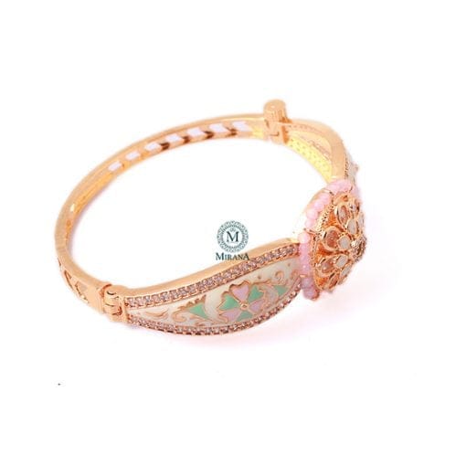 Tanisha Multi Pastel Colour Polki Bracelet - Image 4