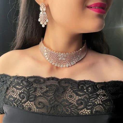 Jizzy CZ Designer Choker Set