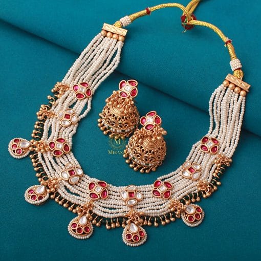 Hansika Antique Designer Necklace Set - Image 4