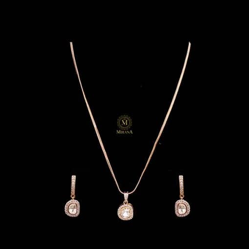 Arisha Polki Designer Pendant Set