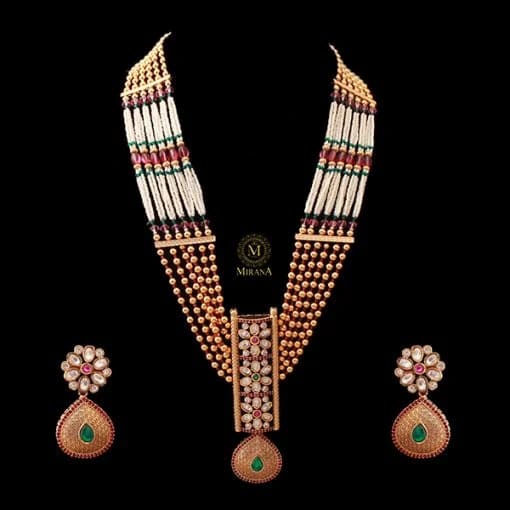 Yukti Multi Layered Antique Necklace Set