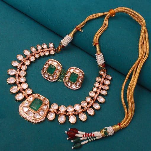 Suhani Green Polki Designer Necklace Set