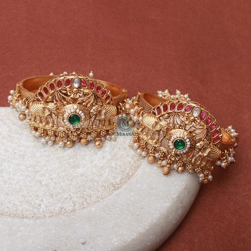 Gaja Pearl Antique Designer Bangles - Image 6