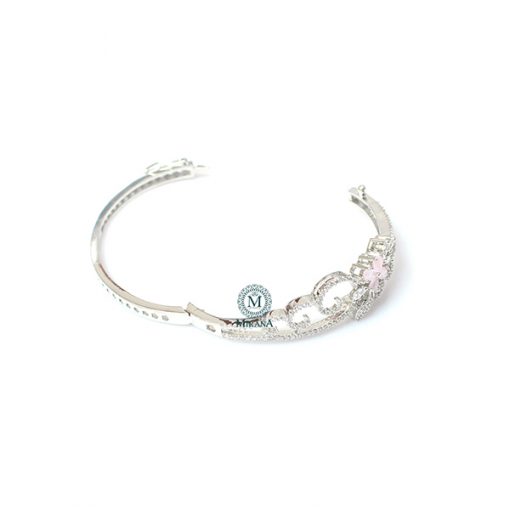 Sophia Pastel Pink CZ Designer Bracelet - Image 4