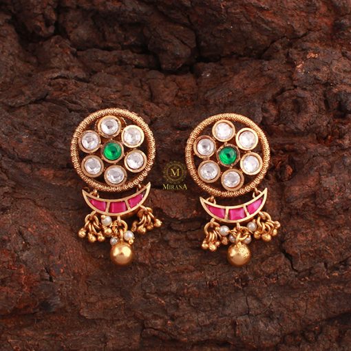 Meena Pearl Antique Designer Earrings