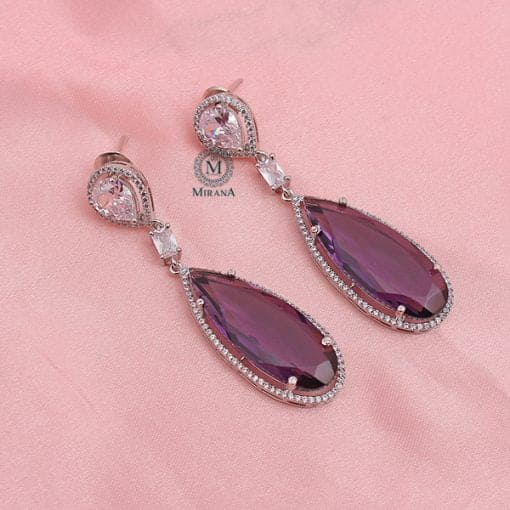 Elana Lavender Cocktail Earrings