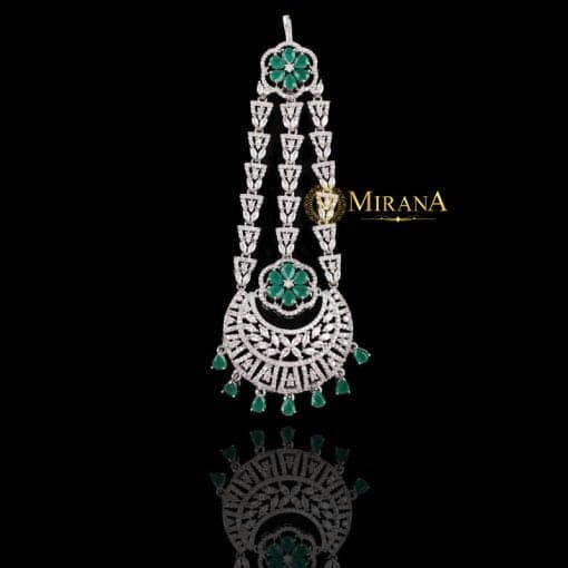 Mia Flower Green Colored Designer Passa