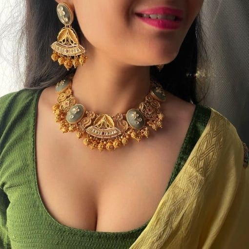 Vriha Antique Designer Necklace Set