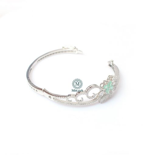 Sophia Pastel Green CZ Designer Bracelet - Image 4