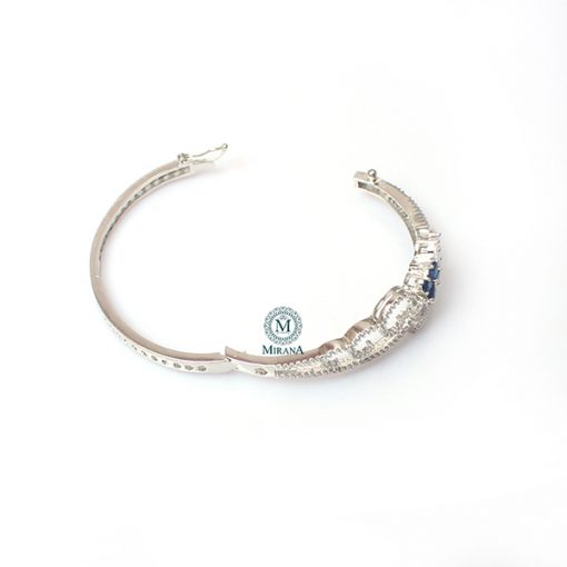 Sophia Sapphire Blue CZ Designer Bracelet - Image 4