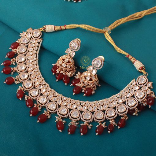 Bhavika Ruby Polki Designer Choker Set