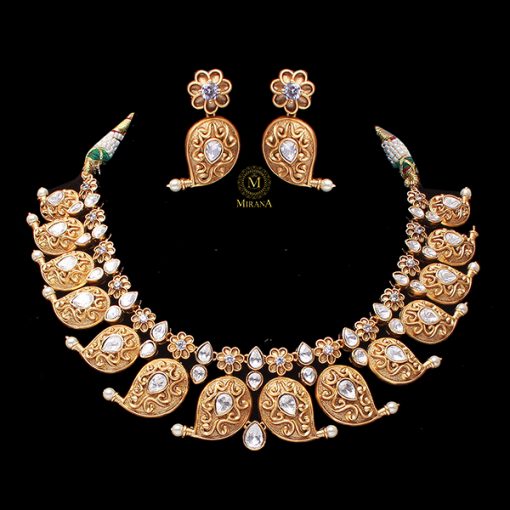 Rachna Pearl Antique Designer Necklace Set - Image 2