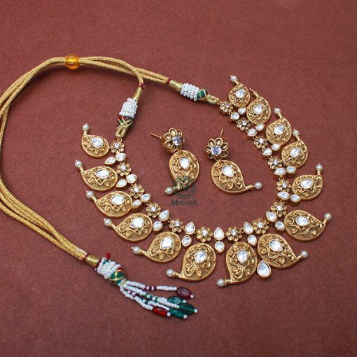 Rachna Pearl Antique Designer Necklace Set - Image 3