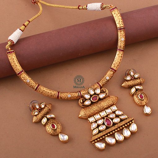 Kyra Antique Designer Necklace Set - Image 2