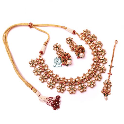 Shivanya Kundan Designer Necklace Set - Image 5